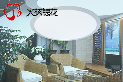 火樹銀花圓形側(cè)發(fā)光平板燈暗裝彈簧扣入超薄圓形led面板燈 Φ300-600